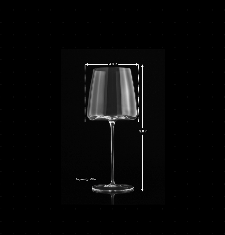 Cristalero Rosso 22oz Wineglass Collection Set of 4